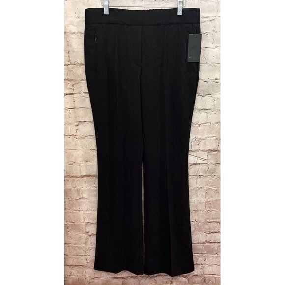 The Limited Pants Womens Size 10 Black Pull On Flare Mid Rise Elastic Waist NEW - Picture 1 of 6